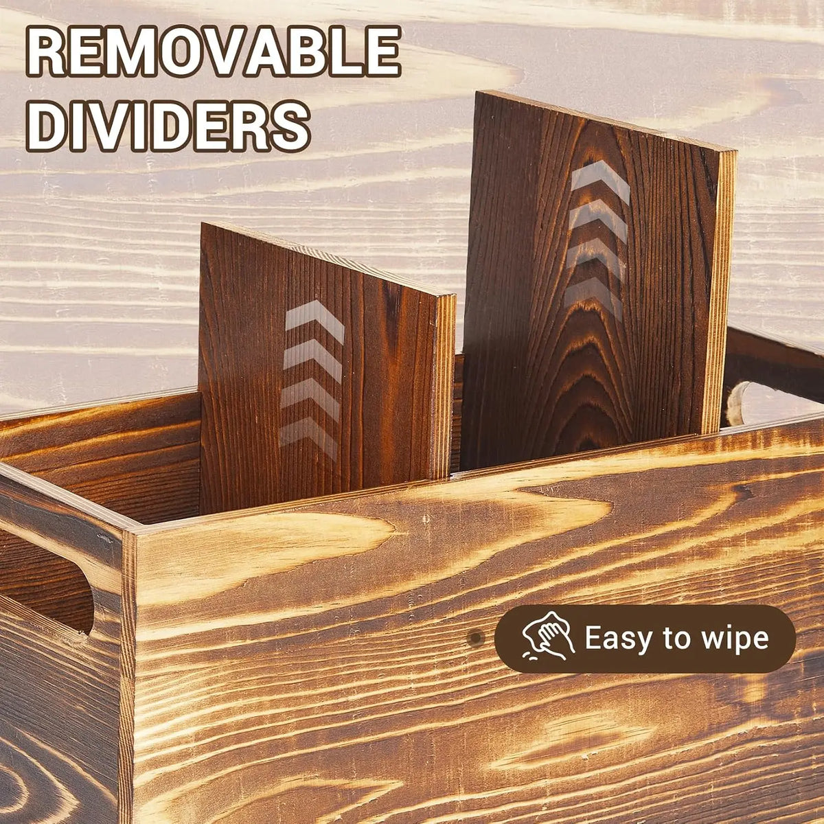 Garvee Rustic Wood Utensil Holder Caddy for Kitchen Countertop