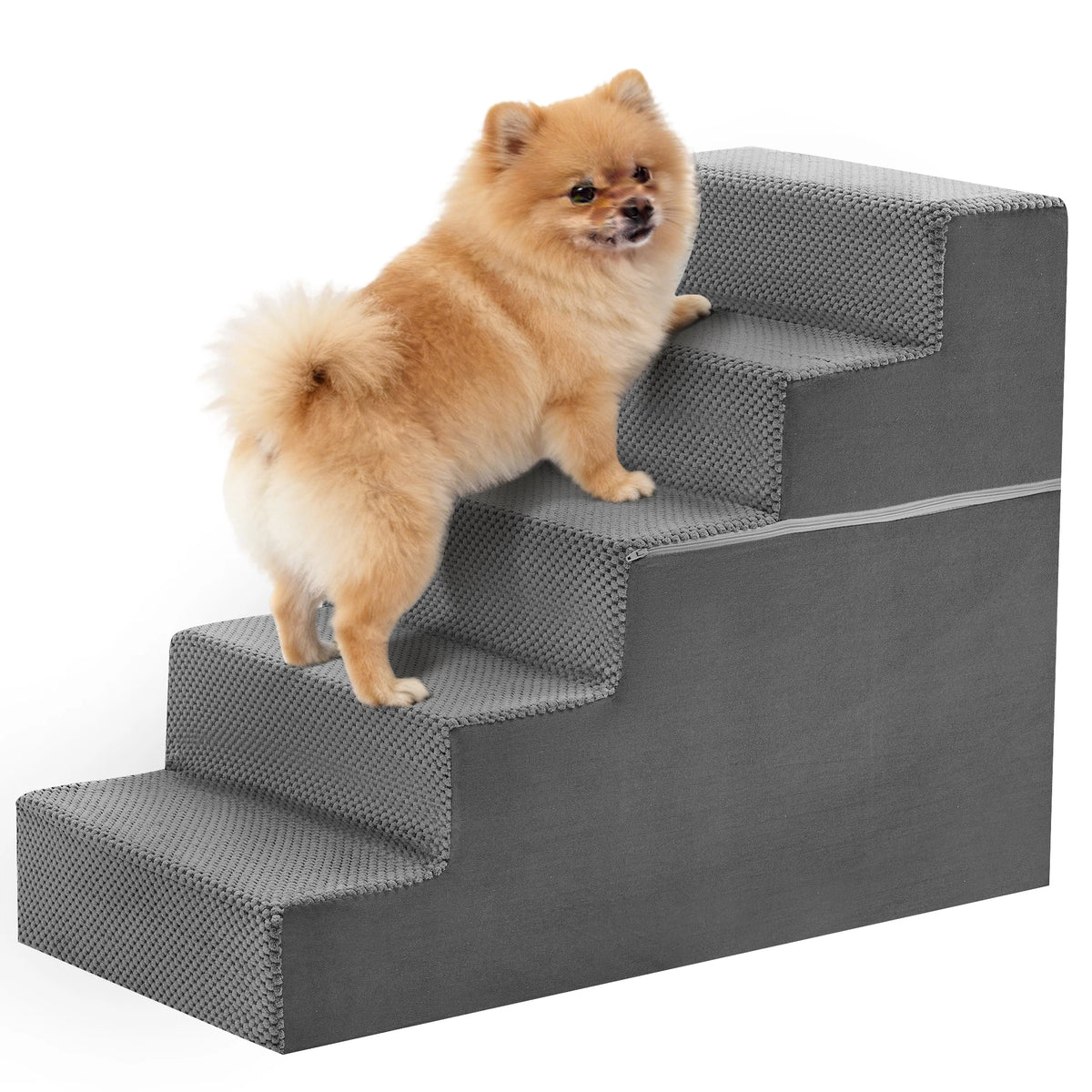 Non Slip Foam Dog Stairs Ramp With Gentle Curved Steps