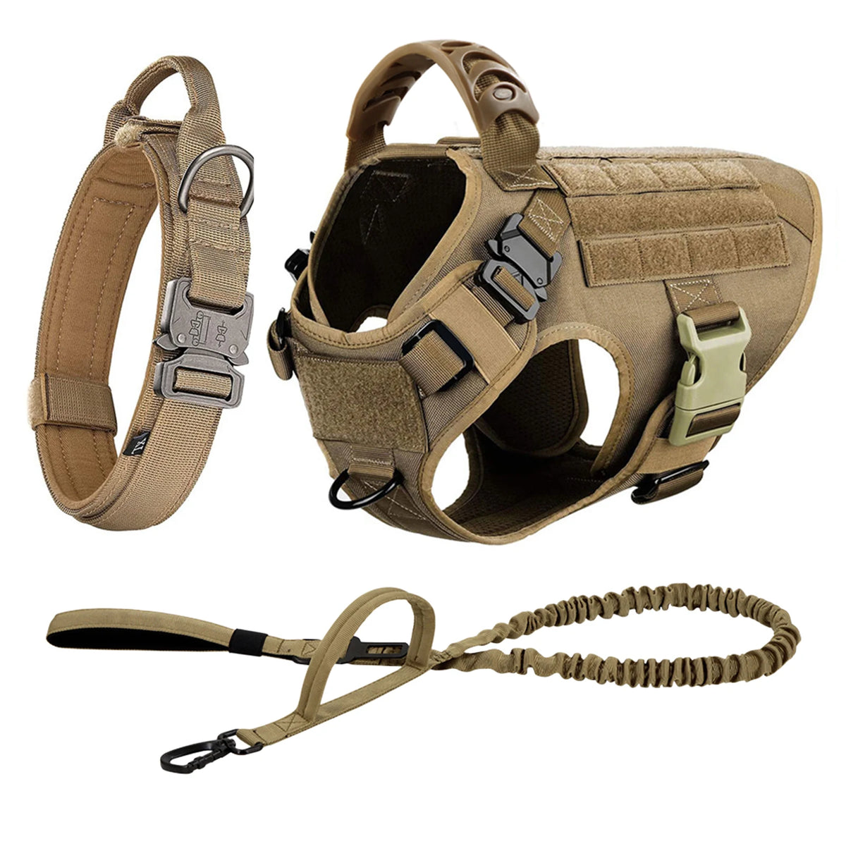 Padded Dog Training Harness And Leash Set With Quick Release