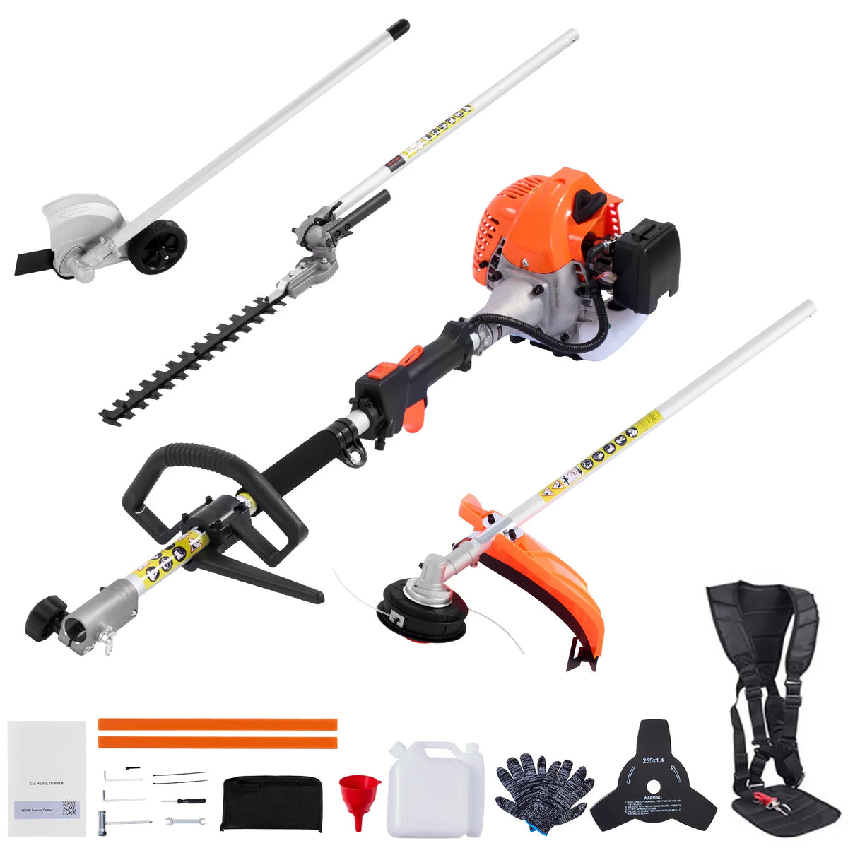 SucceBuy Gas Powered Multi Function Hedge Trimmer With Protective Gear