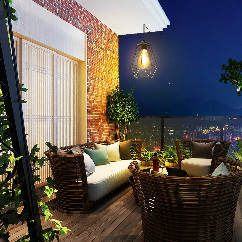 Intelamp Solar Pendant Lights Waterproof for Indoor and Outdoor Spaces