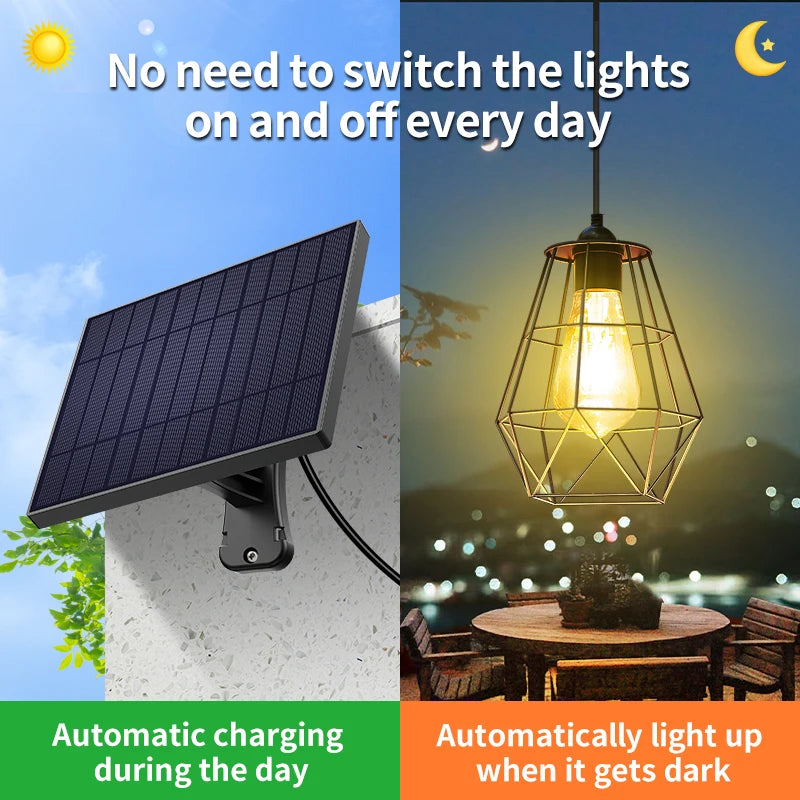 Intelamp Solar Pendant Lights Waterproof for Indoor and Outdoor Spaces