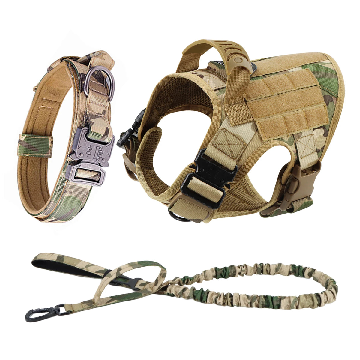 Padded Dog Training Harness And Leash Set With Quick Release