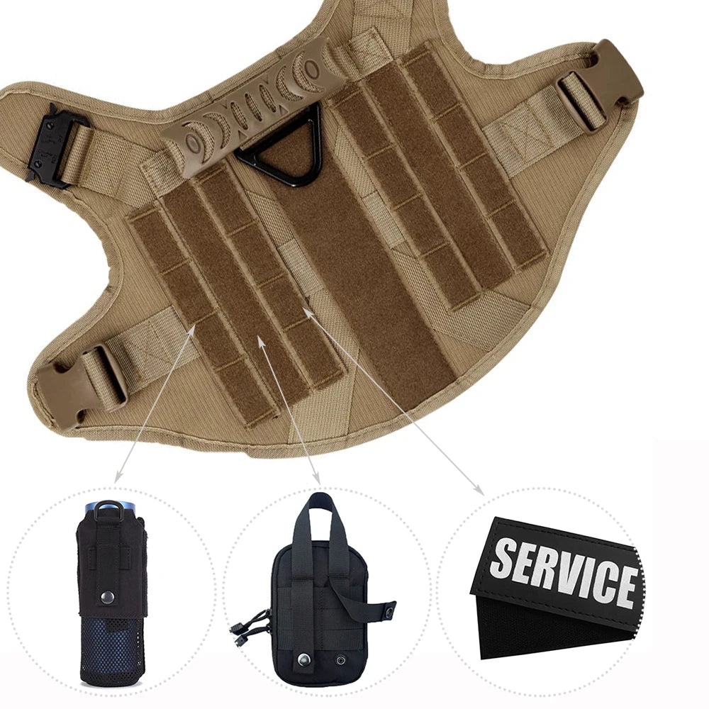 Padded Dog Training Harness And Leash Set With Quick Release