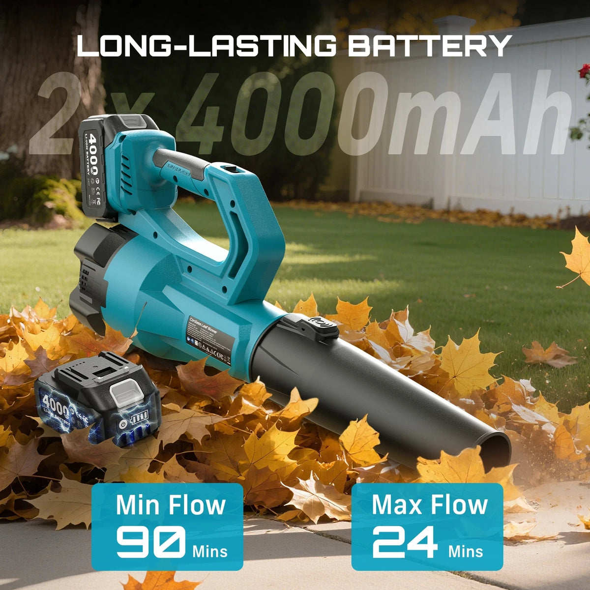 SeeSii Cordless Brushless Turbo Blower for Makita Battery Lawn Care