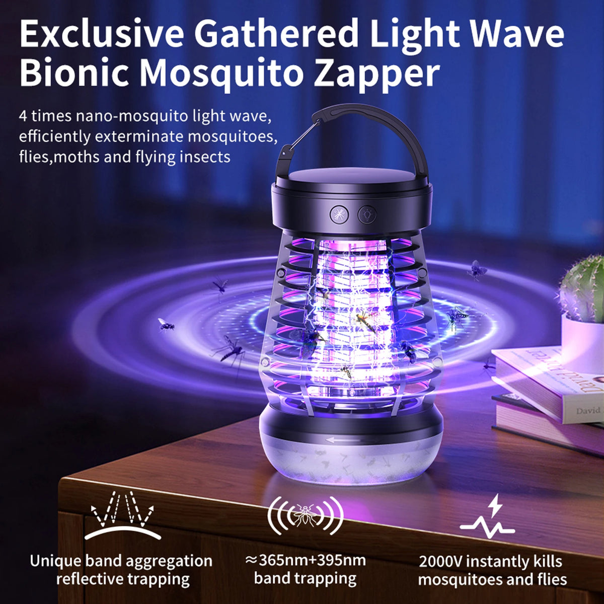 Automatic LED Mosquito Killer Lamp With Electric Bug Zapper