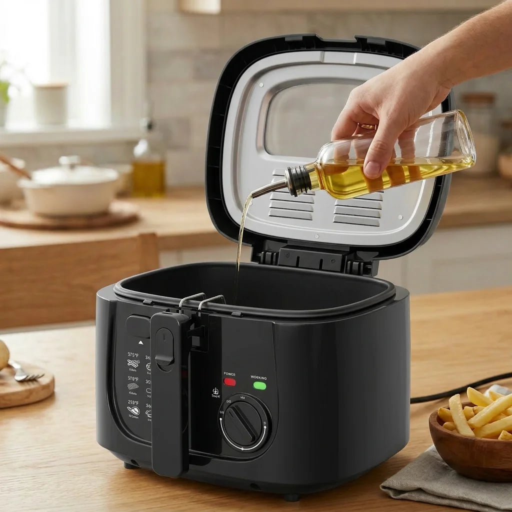CACHOO Electric Deep Fryer With Adjustable Temperature Control