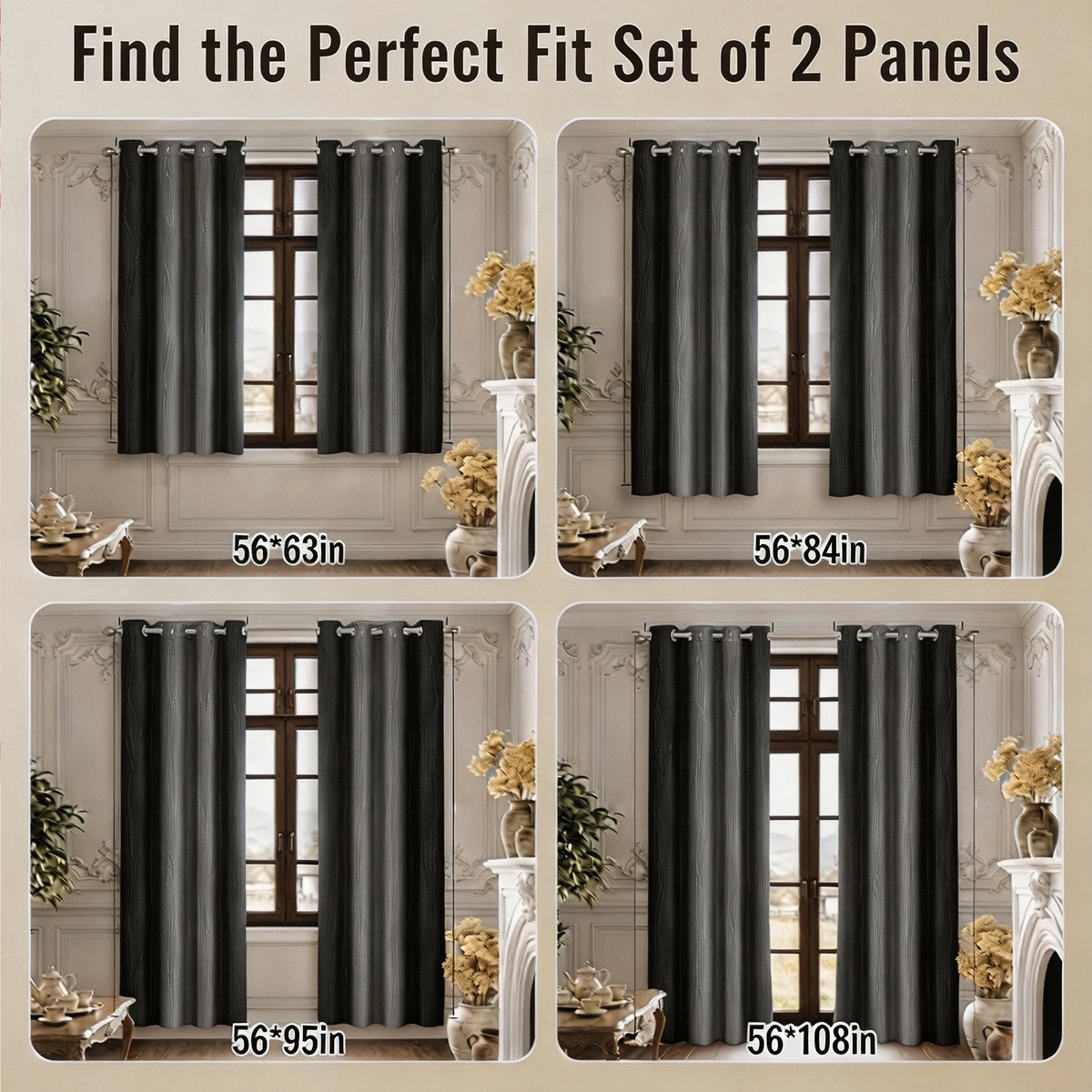 Blackout Gradient Window Curtains With Thermal Insulation and UV Blocking