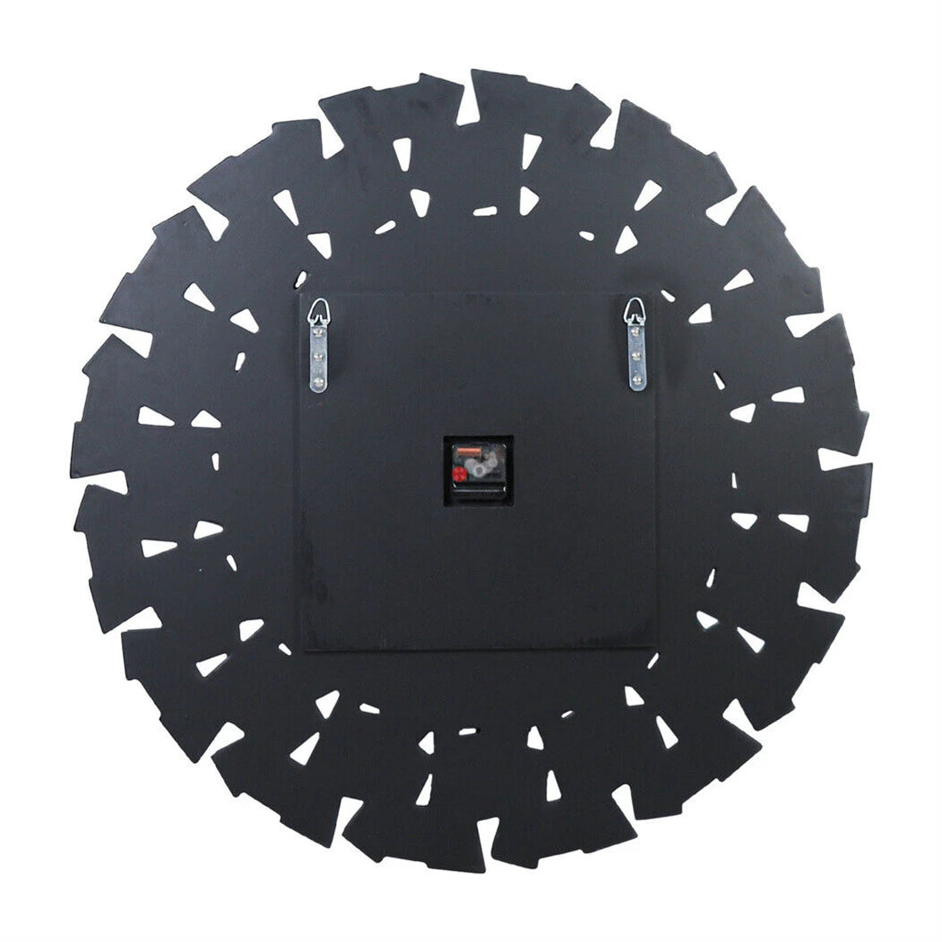 Modern Mirrored Sunburst Wall Clock With Roman Numeral Display