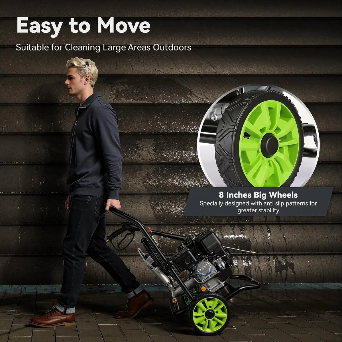 Gas Powered Commercial Pressure Washer With 4200 PSI Cleaning Power