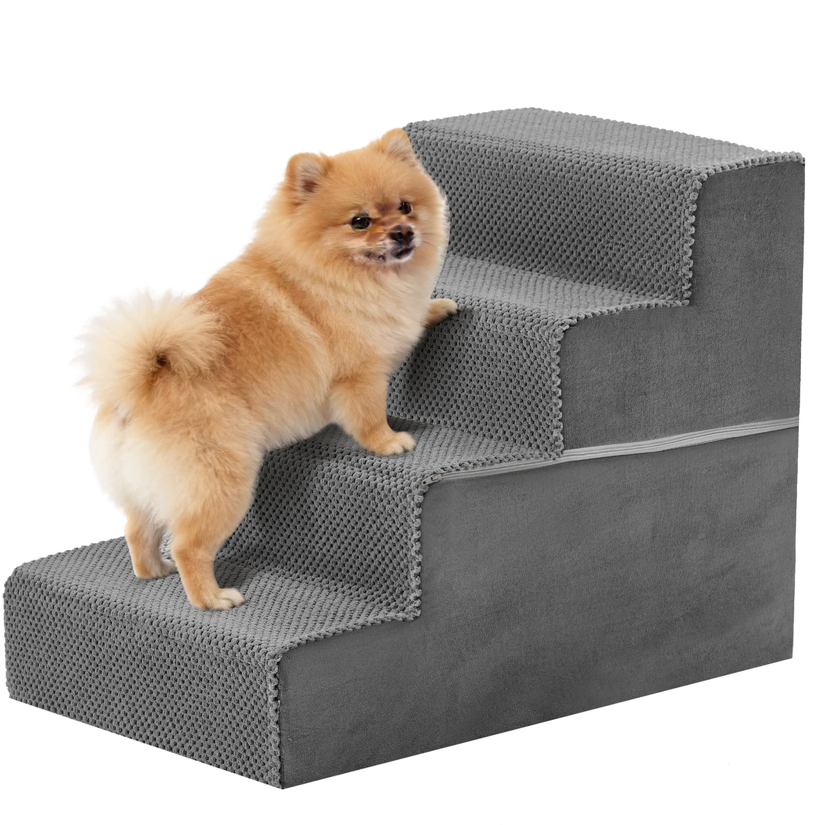 Non Slip Foam Dog Stairs Ramp With Gentle Curved Steps