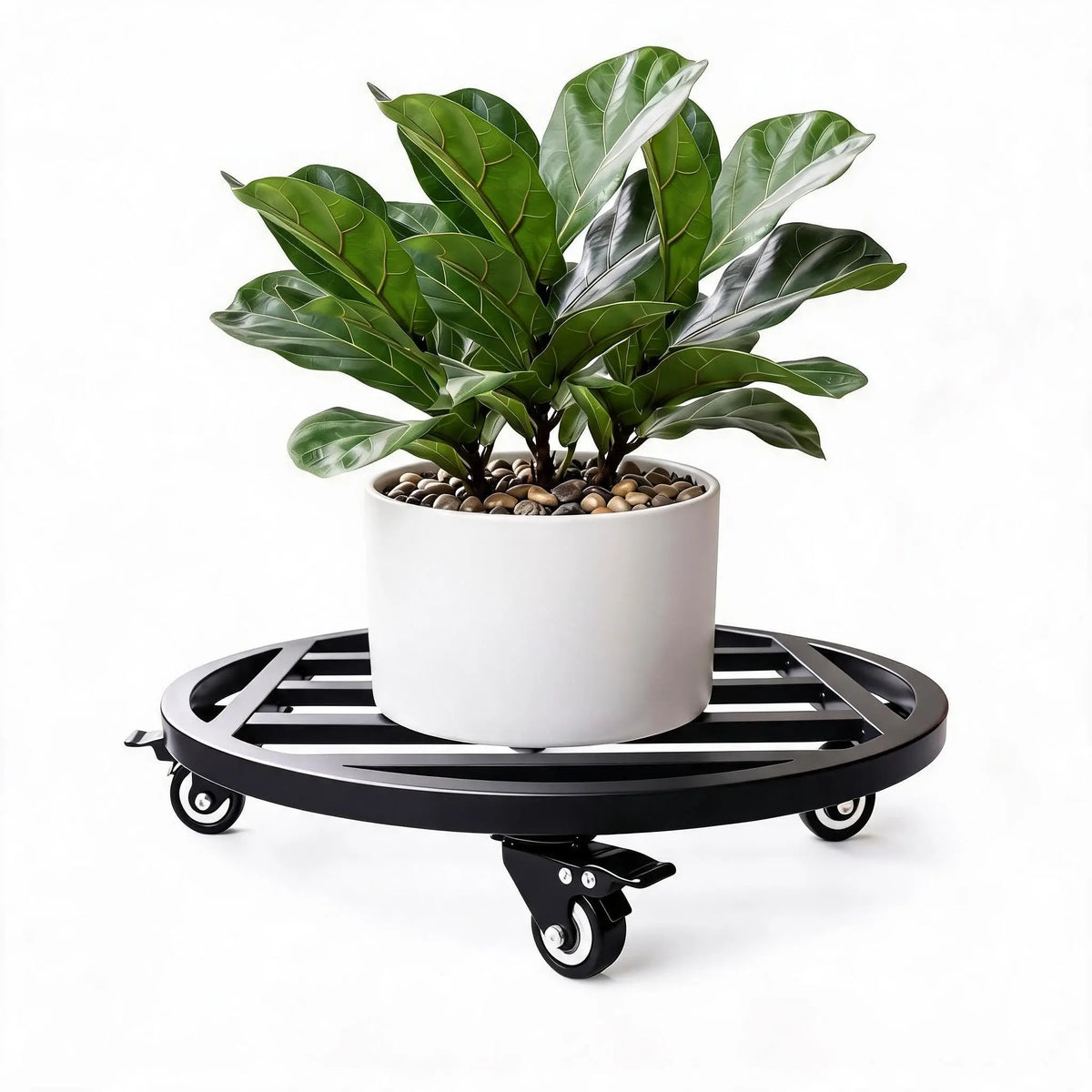 HiMISS Heavy Duty Rolling Plant Stand With Locking Casters