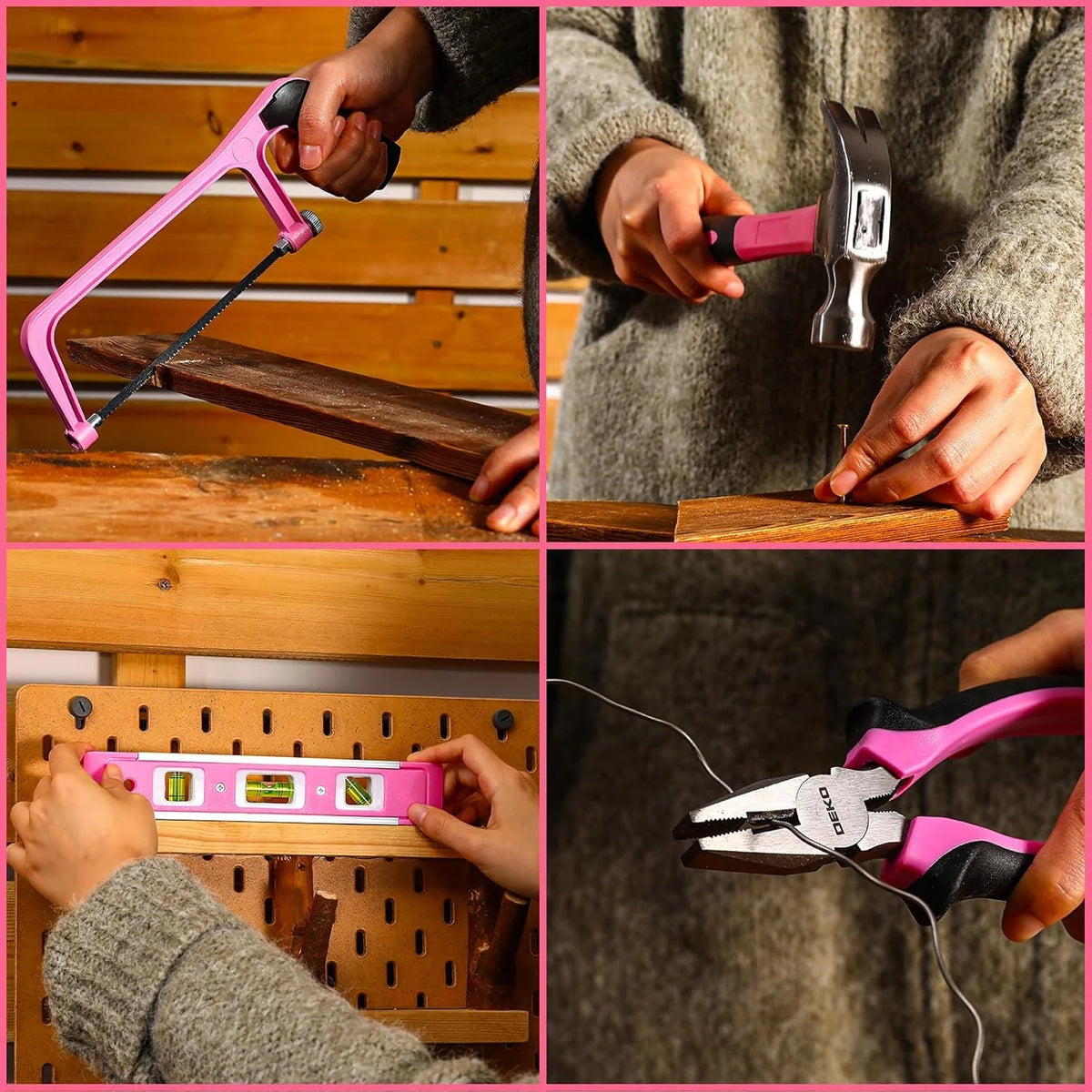 DEKO Mechanic Tool Set With Cordless Drill And Storage Case