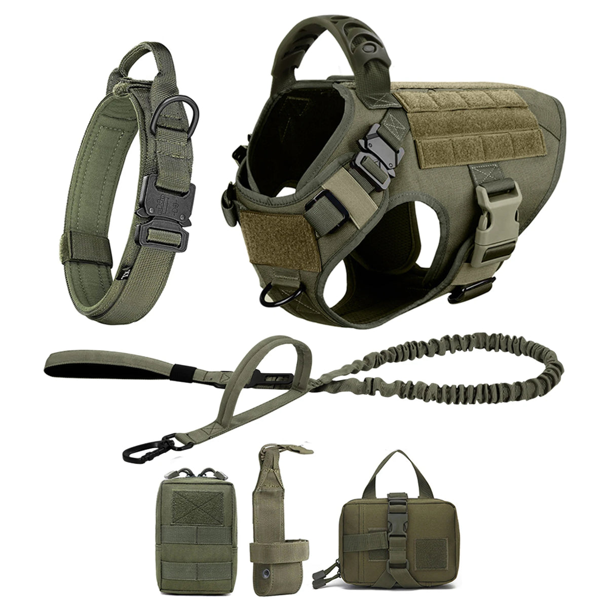 Padded Dog Training Harness And Leash Set With Quick Release