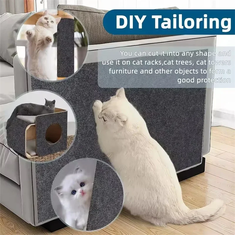Cat Scratcher Sofa Protector Self Adhesive Trimmable Carpet Mat DIY Protection Board