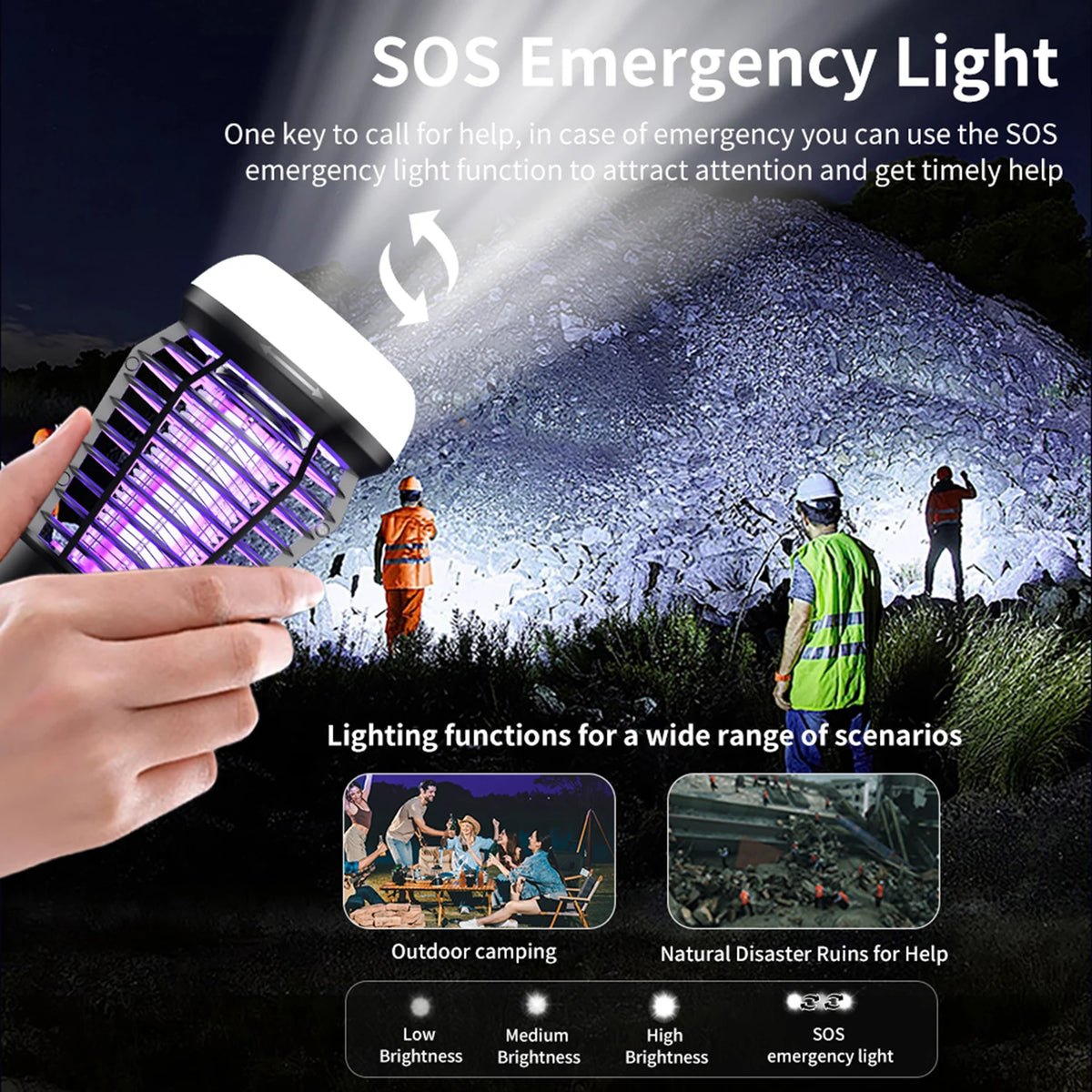 Automatic LED Mosquito Killer Lamp With Electric Bug Zapper