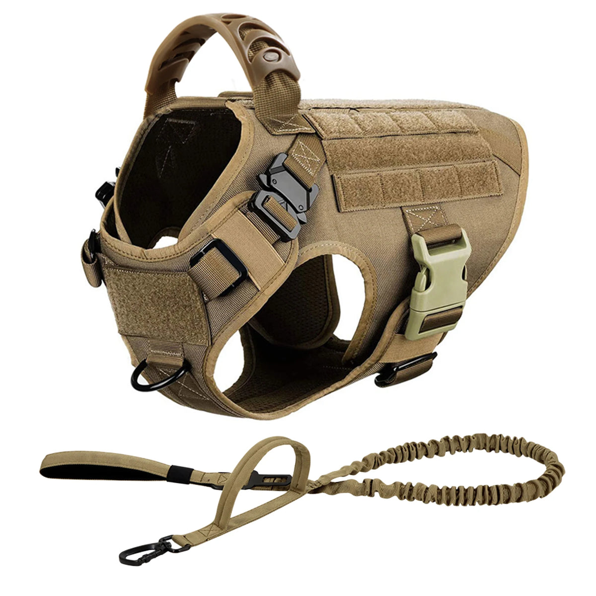 Padded Dog Training Harness And Leash Set With Quick Release