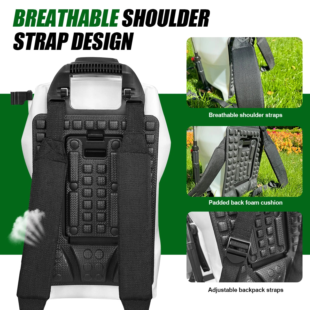 Battery Powered Backpack Garden Sprayer With 100 PSI Electric Pump