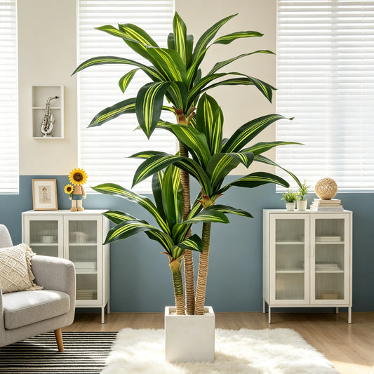 Olitree Artificial Dracaena Tree In Pot For Indoor Home Decor