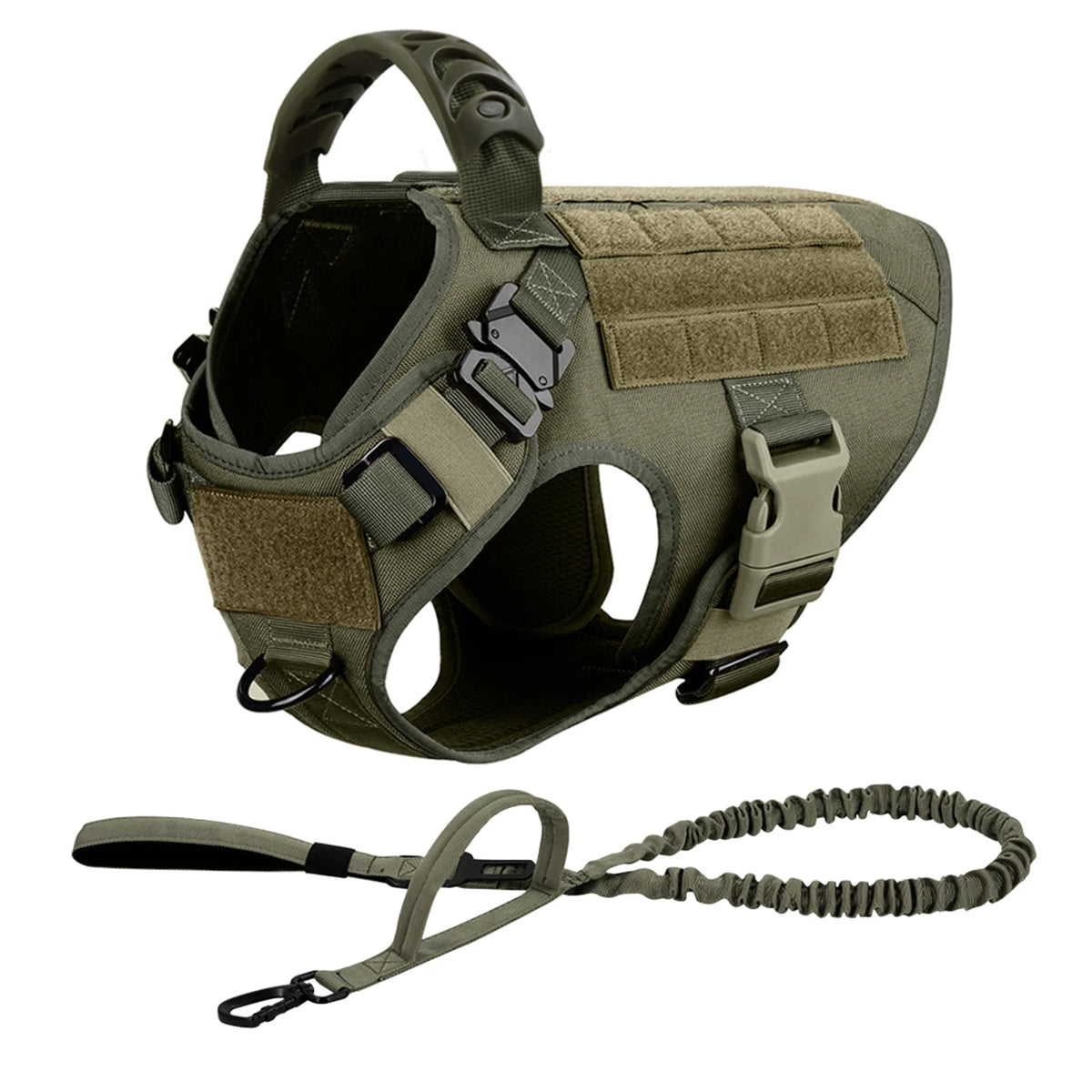Padded Dog Training Harness And Leash Set With Quick Release