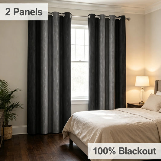 Blackout Gradient Window Curtains With Thermal Insulation and UV Blocking