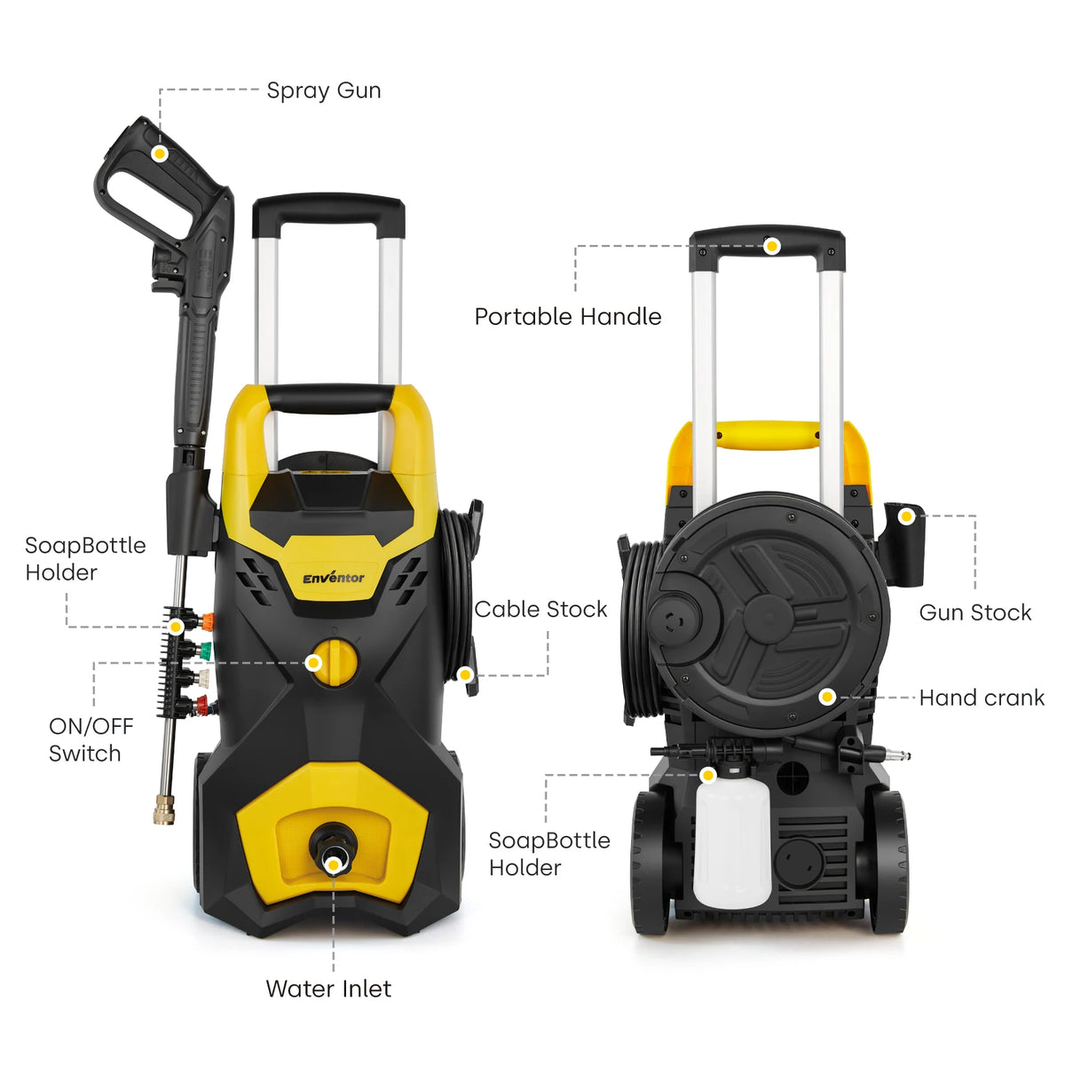 Enventor Electric Pressure Washer for Cars Gardens and Farms