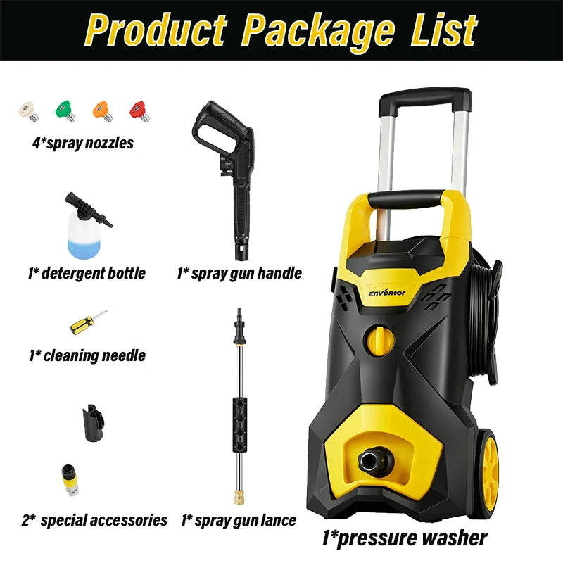 Enventor Electric Pressure Washer for Cars Gardens and Farms