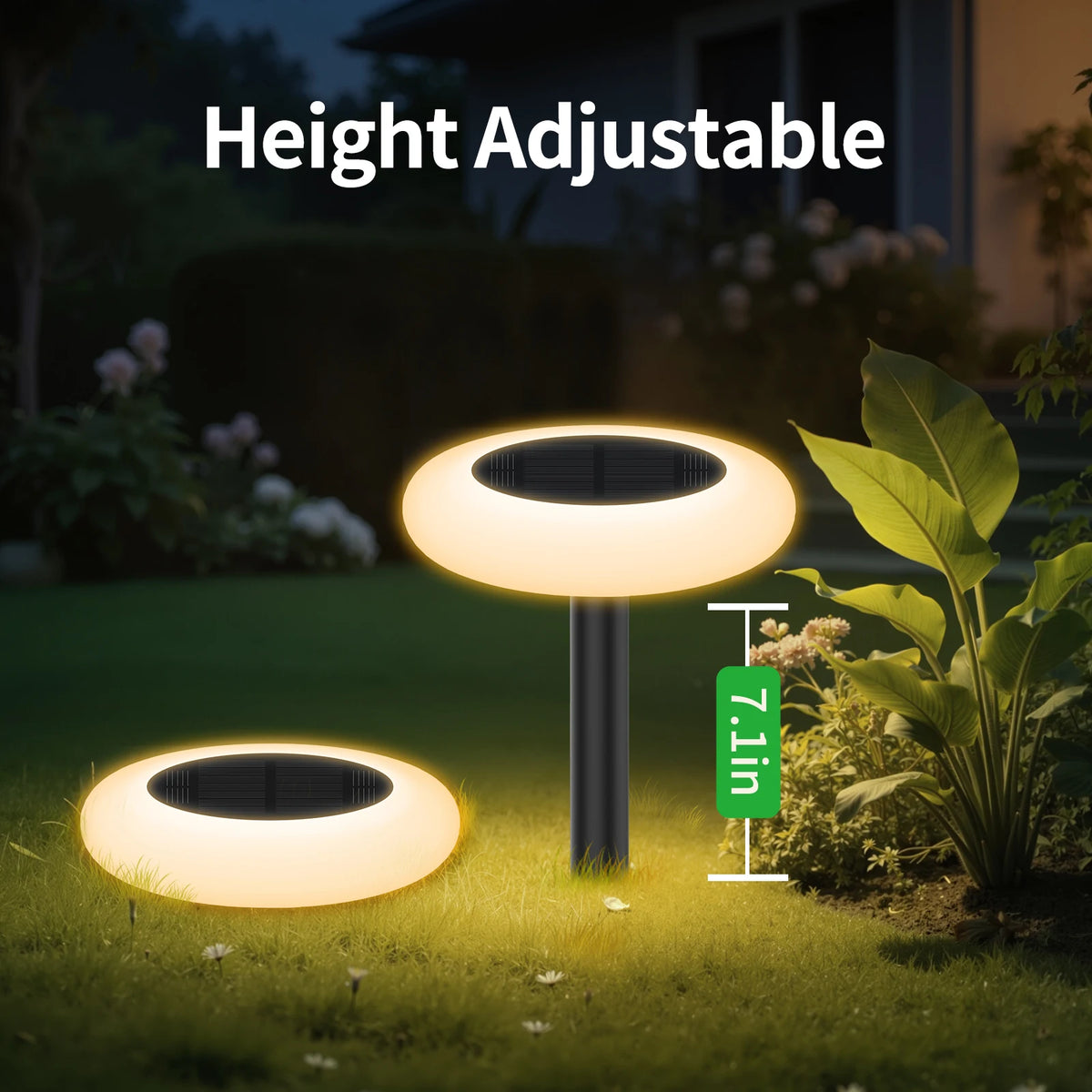 Intelamp Outdoor Solar Pathway Lights for Garden and Landscape