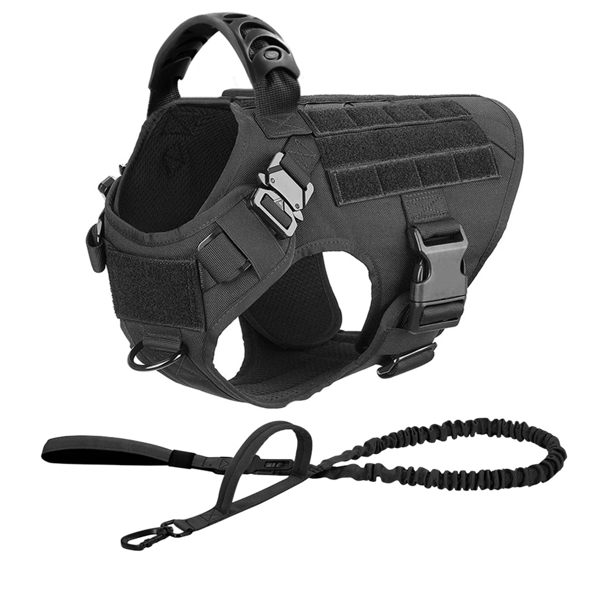 Padded Dog Training Harness And Leash Set With Quick Release