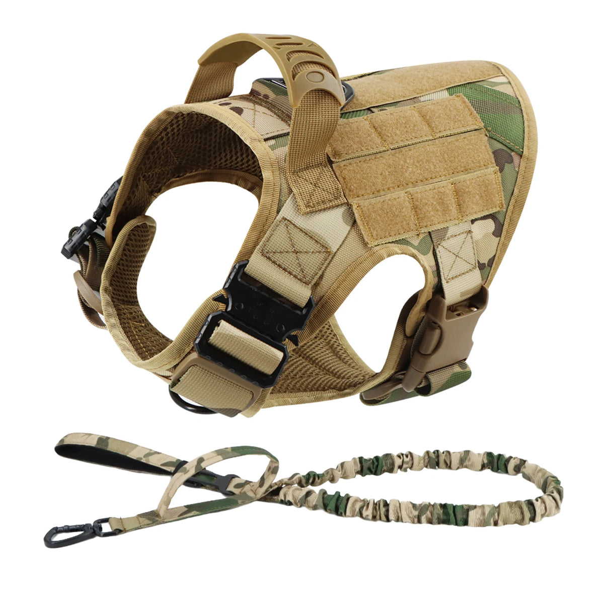 Padded Dog Training Harness And Leash Set With Quick Release