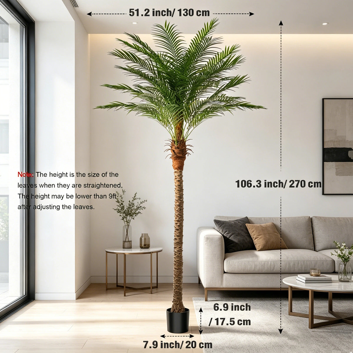 Olitree Artificial Cane Palm Tree for Indoor Outdoor Home Decor