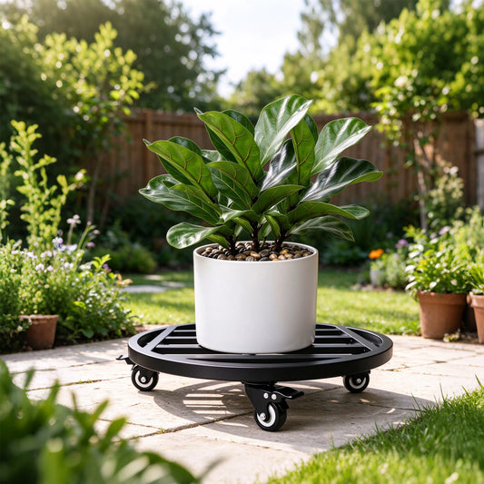HiMISS Heavy Duty Rolling Plant Stand With Locking Casters