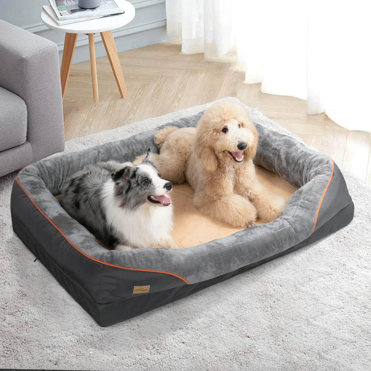 BINGOPAW Removable Washable Waterproof Dog Bed With Soft Foam Comfort
