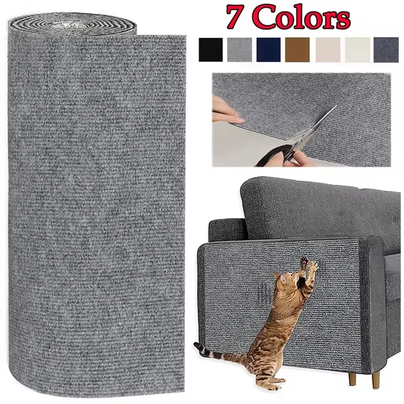 Cat Scratcher Sofa Protector Self Adhesive Trimmable Carpet Mat DIY Protection Board