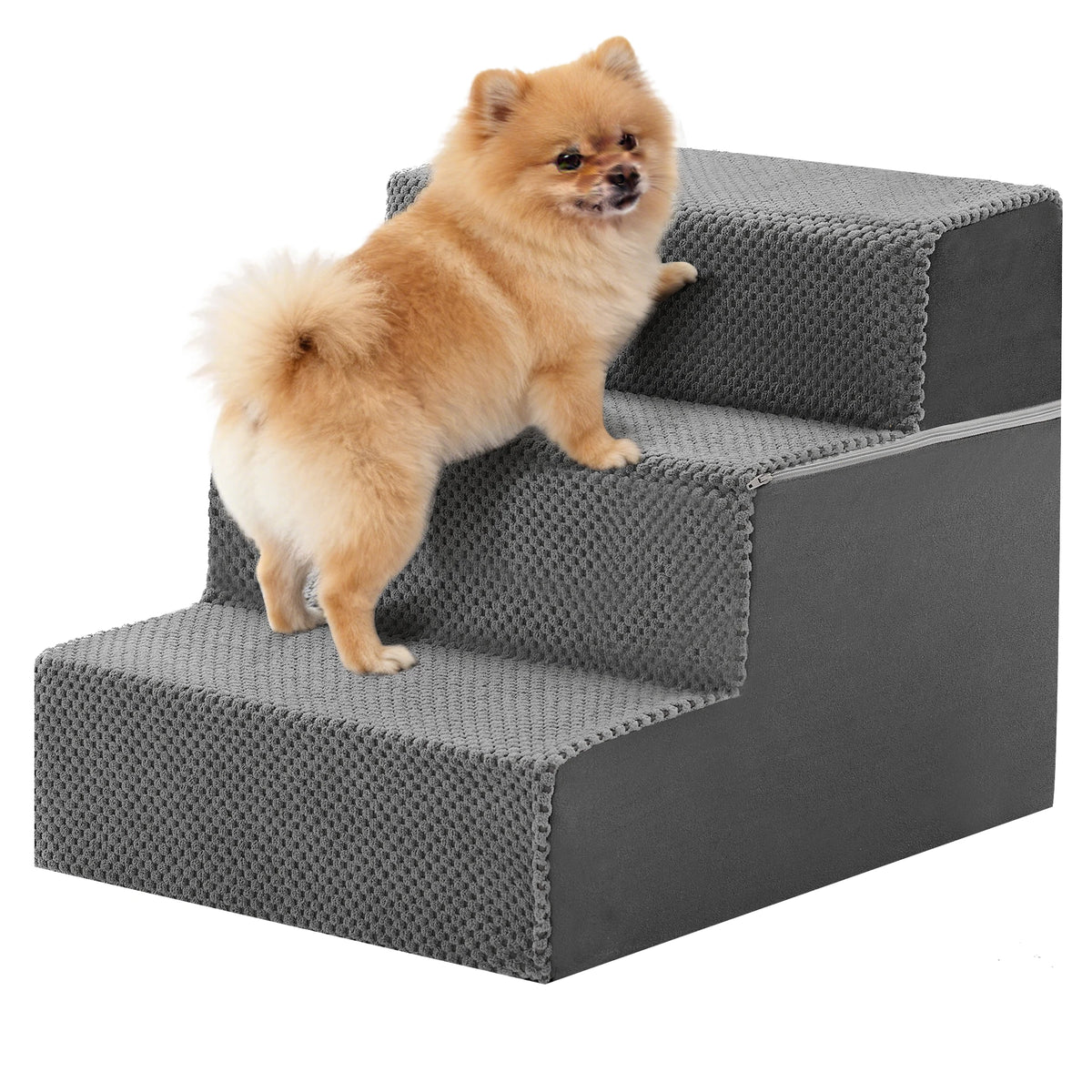 Non Slip Foam Dog Stairs Ramp With Gentle Curved Steps