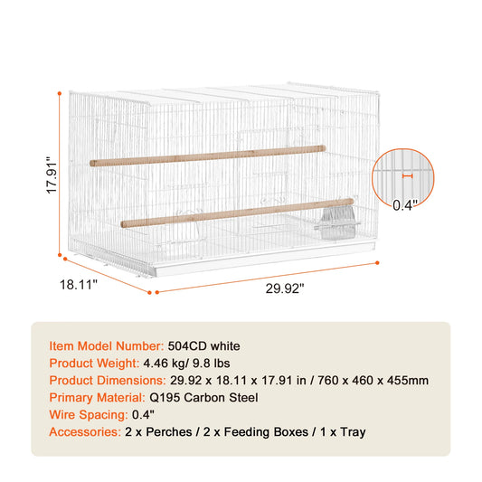 SucceBuy Stackable Bird Cage With Divider For Small Birds and Travel