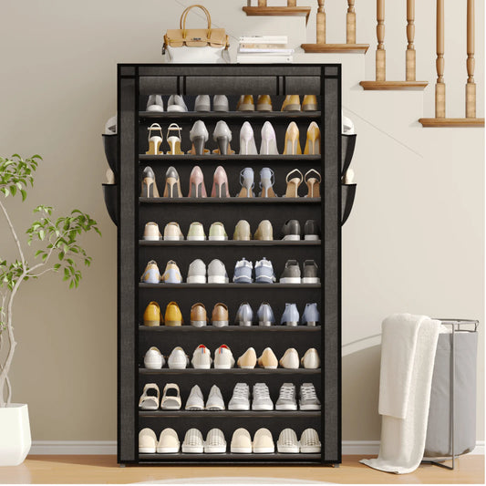 Dustproof Shoe Rack Organizer With Multi Functional Storage Shelves