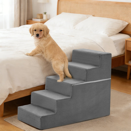 Non Slip Foam Dog Stairs Ramp With Gentle Curved Steps