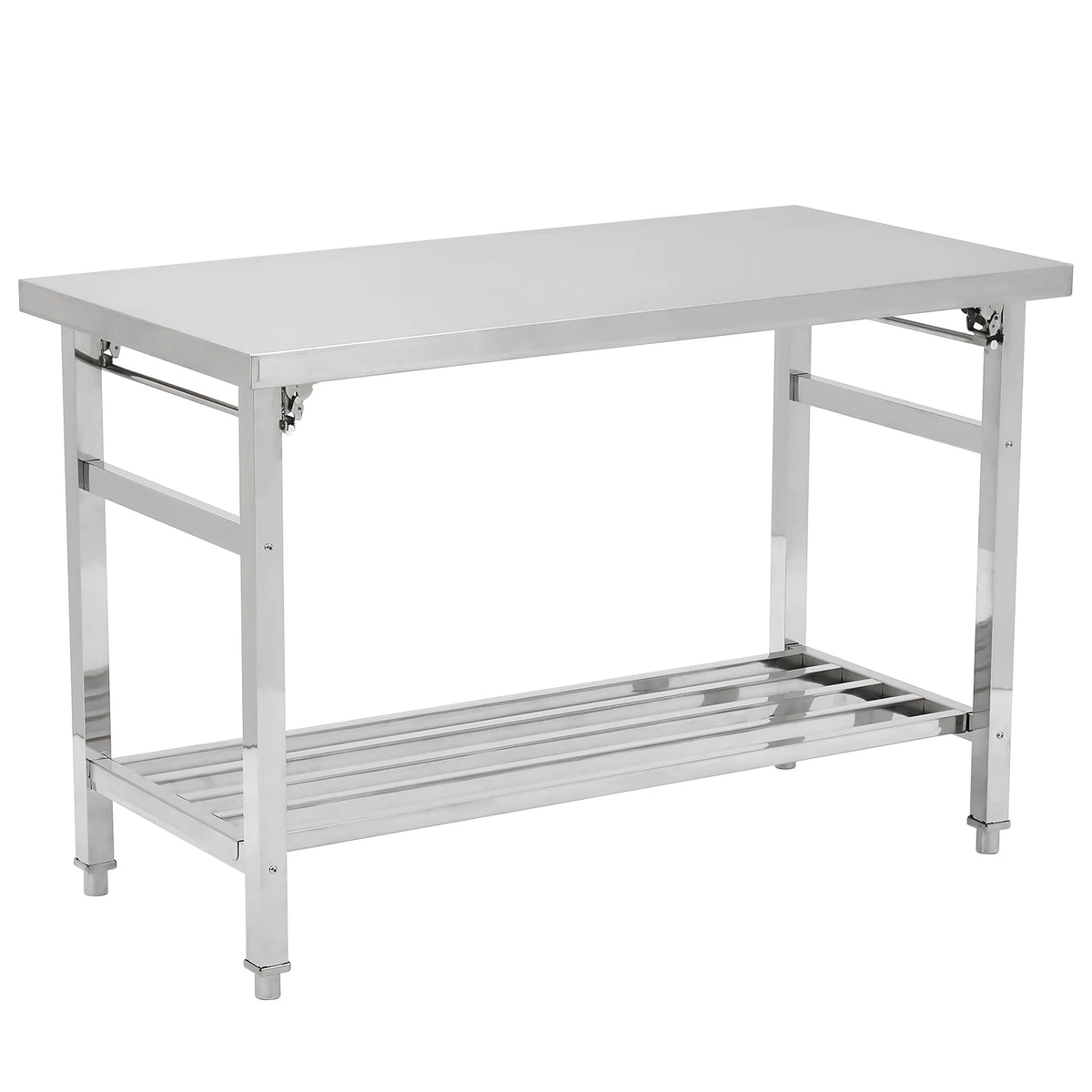 HiMISS Stainless Steel Folding Prep Table for Commercial Outdoor Use