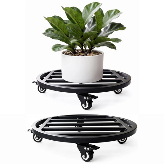 HiMISS Heavy Duty Plant Caddy with Wheels for Large Pots