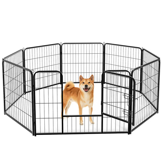 JHK Foldable Metal Dog Playpen for Indoor and Outdoor Exercise
