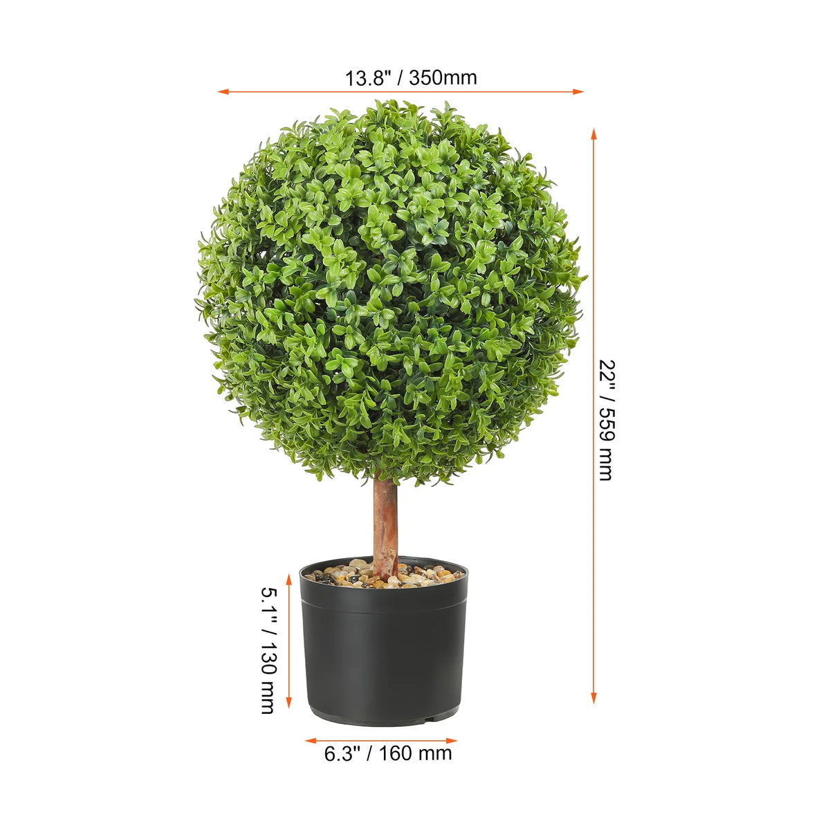 SucceBuy Artificial Boxwood Spiral Topiary Tower for Outdoor Decor