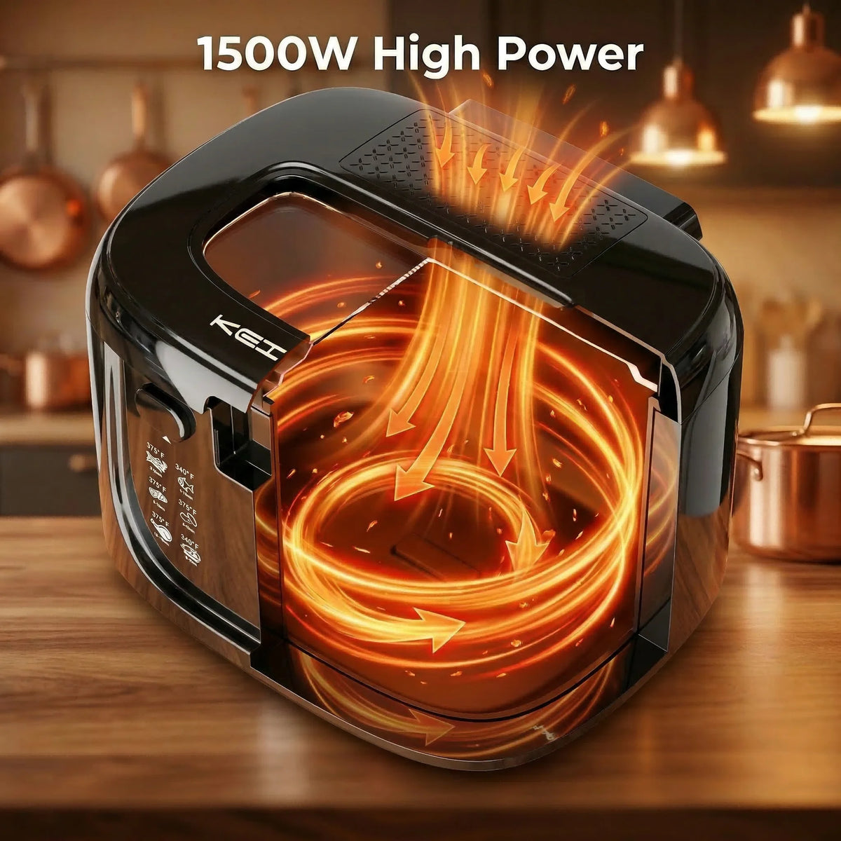 CACHOO Electric Deep Fryer With Adjustable Temperature Control