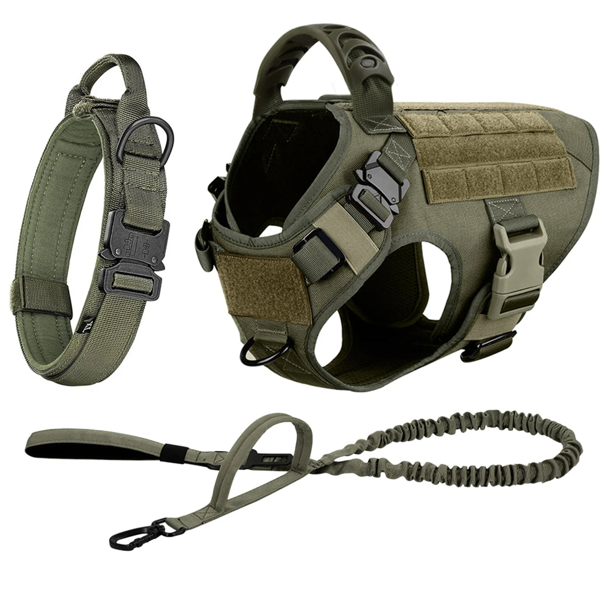 Padded Dog Training Harness And Leash Set With Quick Release