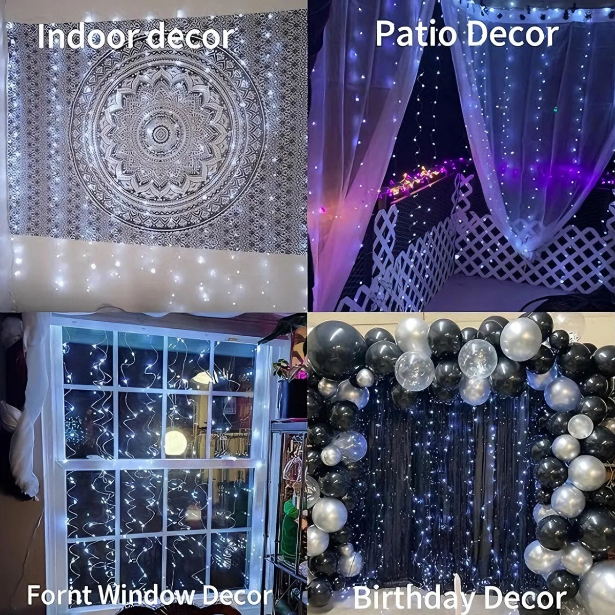 GUPUP Smart LED Curtain Lights With Remote Control And Timer