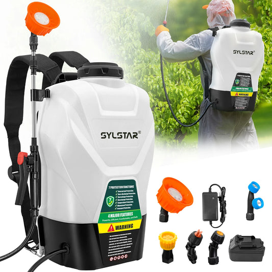 Battery Powered Backpack Garden Sprayer With 100 PSI Electric Pump