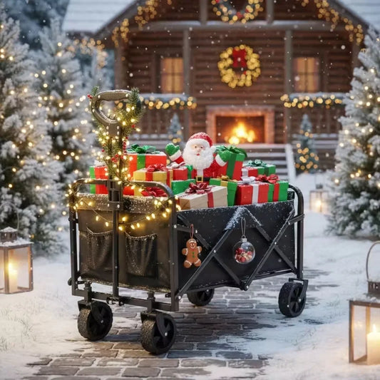 OASONEER Heavy Duty Folding Utility Cart for Outdoor Equipment